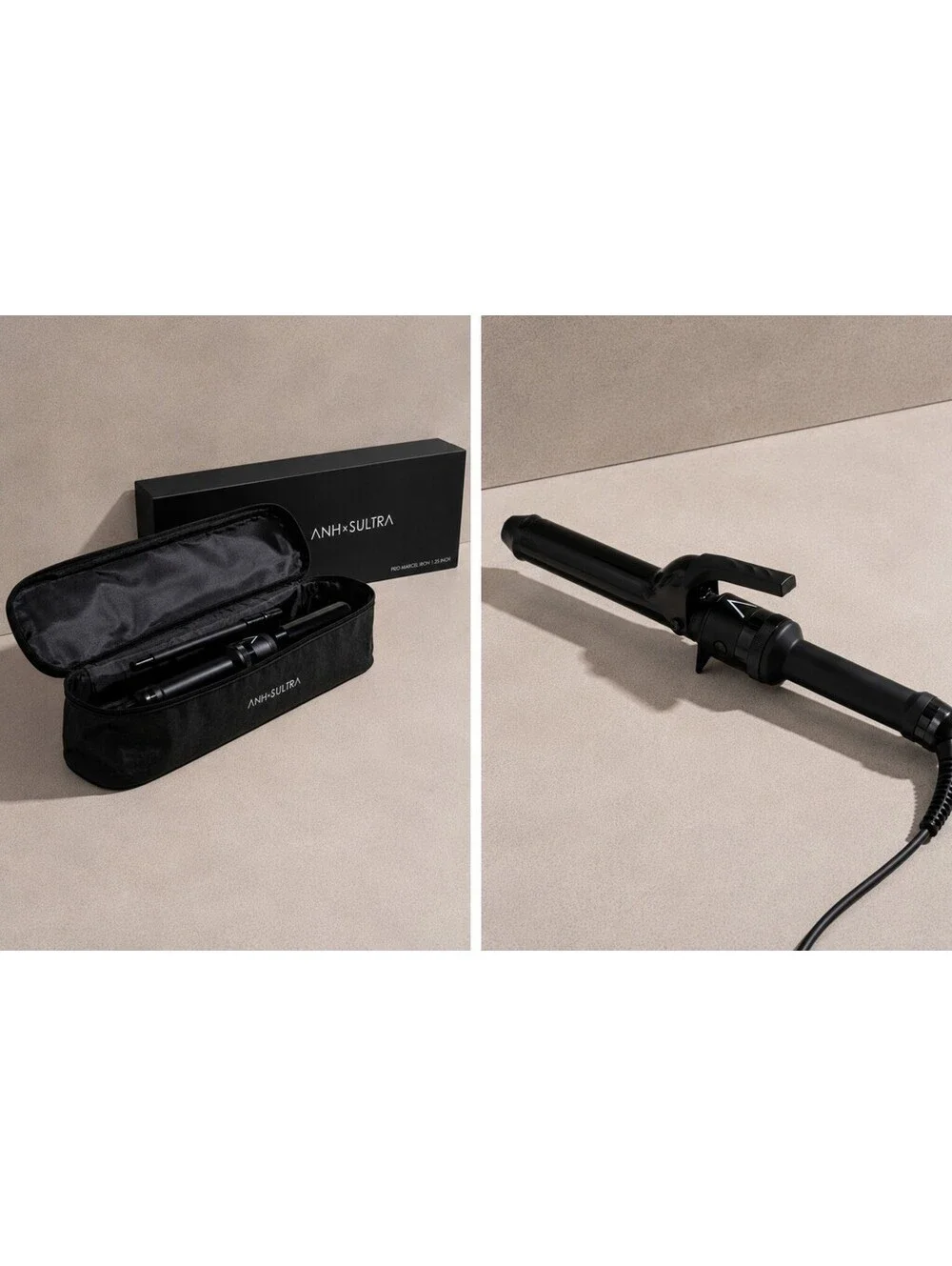 ANH x SULTRA Pro Marcel Iron Curling Iron 1.25in Barrel Black Model 1.25 Inch